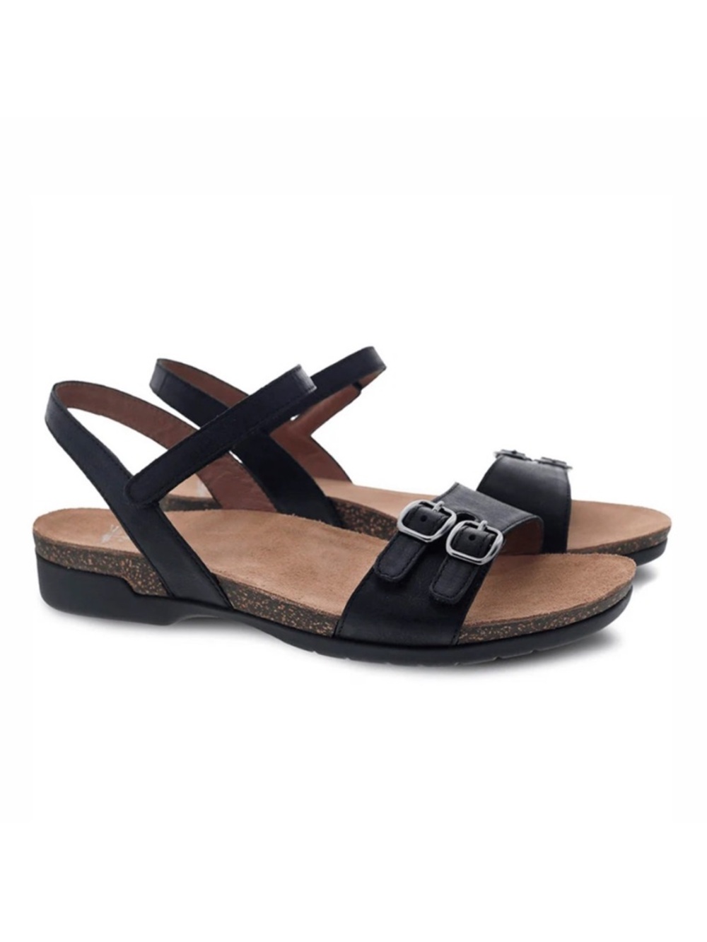 Dansko Rebekah Black Leather Strappy Sandals Size 40